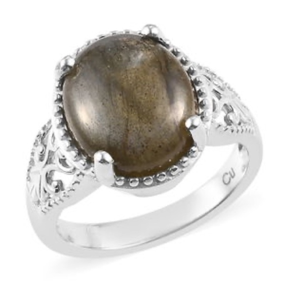 Labradorite Solitaire Ring - Picture 2 of 2